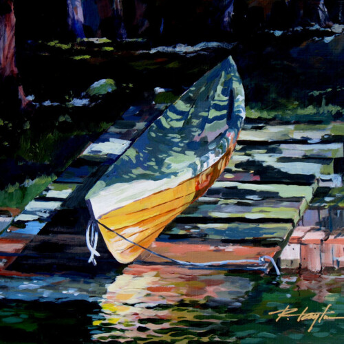 "The Skiff" -Giclee` Print 8" x 10" Framed $95