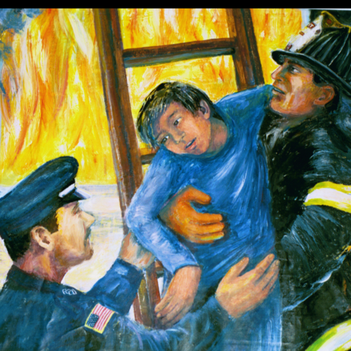 Detail of Mural image by Jane Grace Taylor